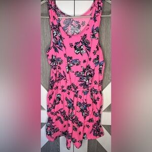 237. SO Fun Girls Romper pink printed XL /14